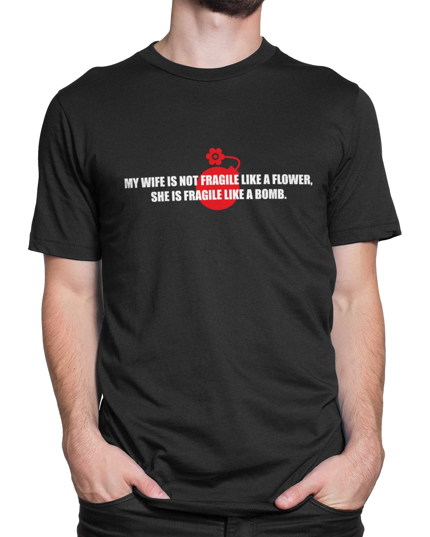 Tricou Fragile Like A Bomb - tricou cu mesaj amuzant