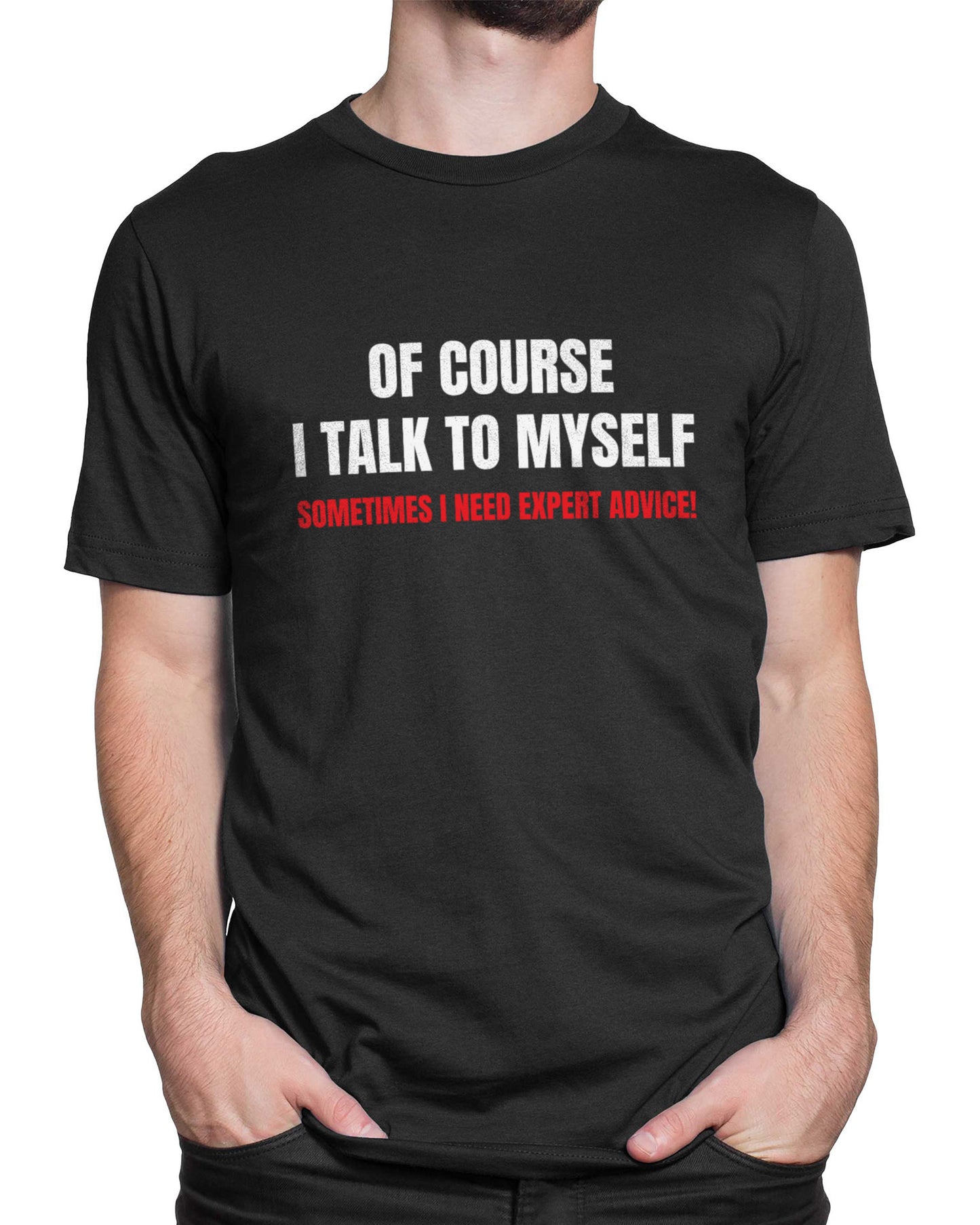 Tricou I Talk To Myself - tricou cu mesaj amuzant