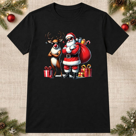 Tricou de Crăciun Christmas Style - Negru - imagine principală pătrată (mockup)