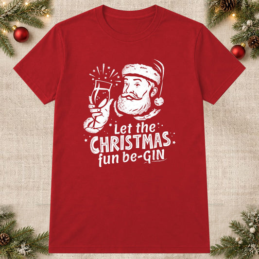Tricou de Crăciun Christmas Gin - Roșu - imagine principală pătrată (mockup)