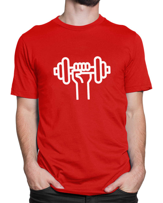 Tricou Funny Gym Power - Roșu - tricou cu mesaj