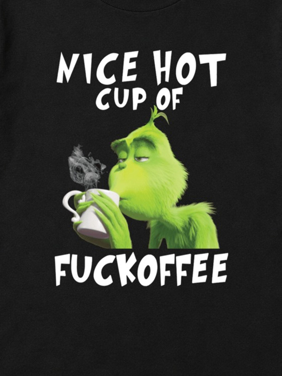 Tricou de Crăciun Fuckoffee - Negru - detaliu grafică 3:4 [secondary-3x4-20261020]