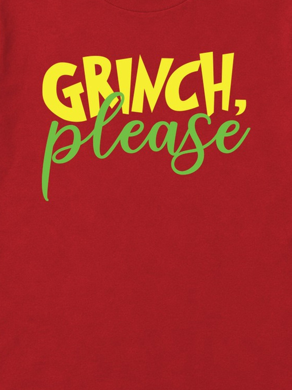 Tricou de Crăciun Grinch Please - Roșu - detaliu grafică 3:4 [secondary-3x4-20261020]