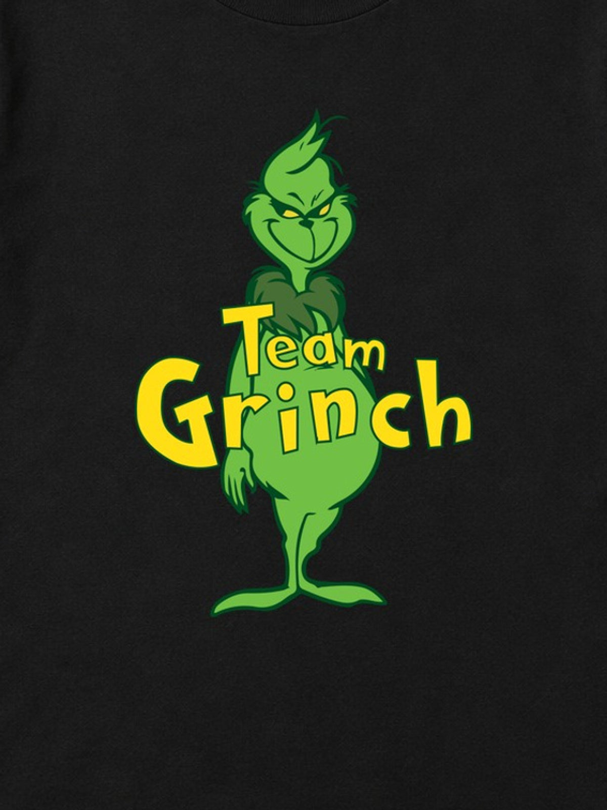 Tricou de Crăciun Team Grinch - Negru - detaliu grafică 3:4 [secondary-3x4-20261020]