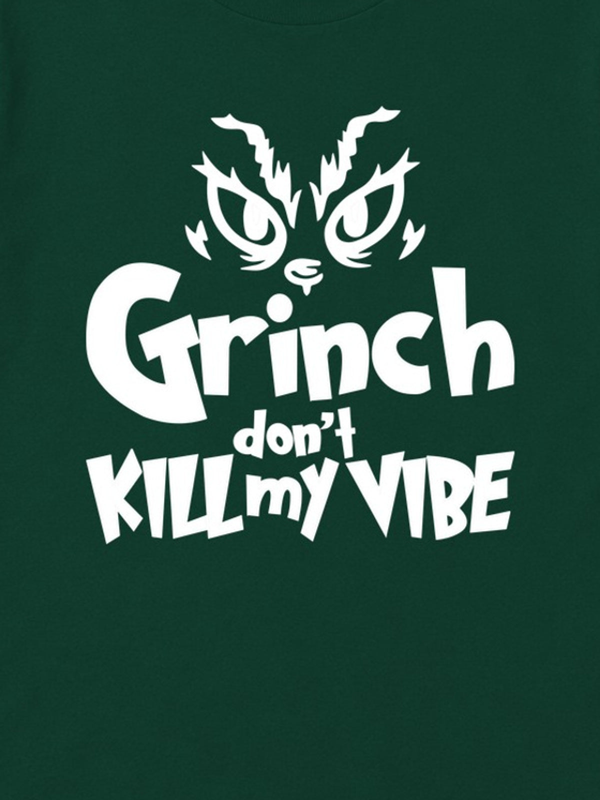 Tricou de Crăciun Grinch Vibes - Bottle Green - detaliu grafică 3:4 [secondary-3x4-20261020]