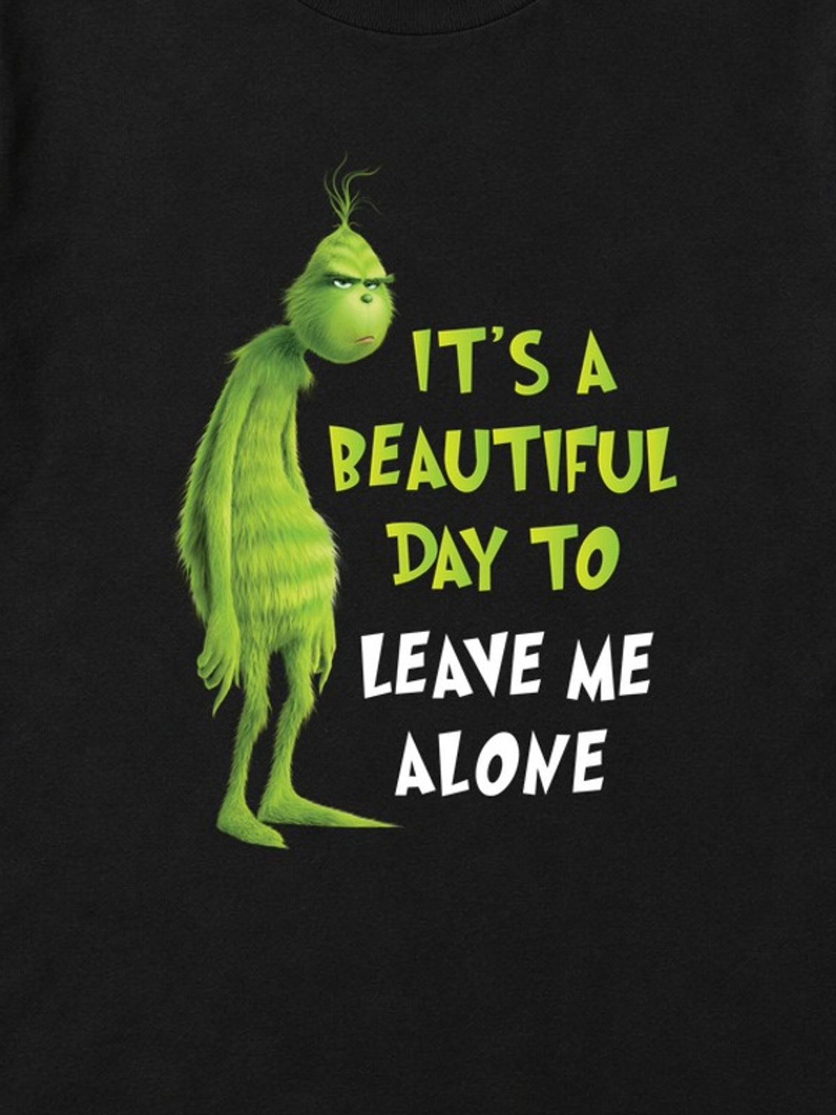 Tricou de Crăciun Leave Me Alone - Negru - detaliu grafică 3:4 [secondary-3x4-20261020]