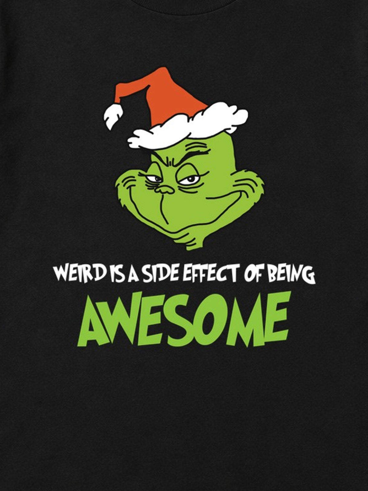 Tricou de Crăciun Grinch Awesome - Negru - detaliu grafică 3:4 [secondary-3x4-20261020]
