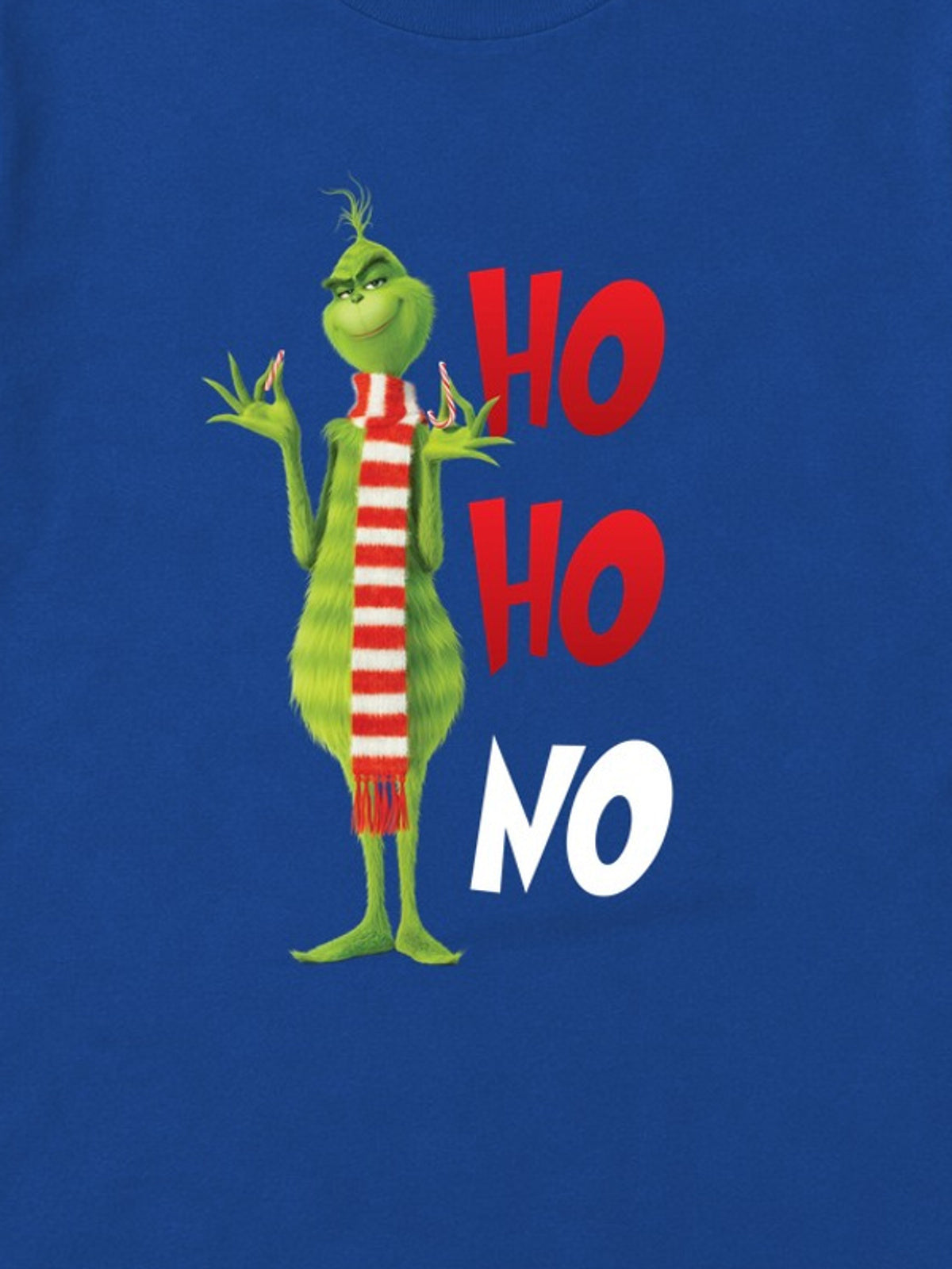 Tricou de Crăciun Ho Ho No - Albastru - detaliu grafică 3:4 [secondary-3x4-20261020]