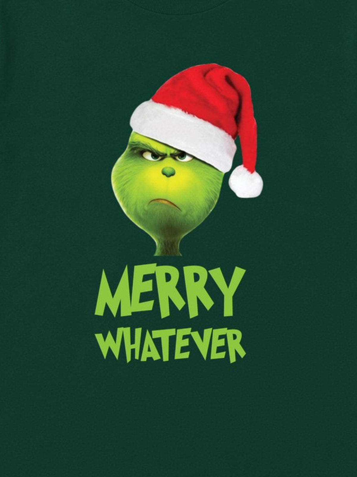 Tricou de Crăciun Merry Whatever - Bottle Green - detaliu grafică 3:4 [secondary-3x4-20261020]