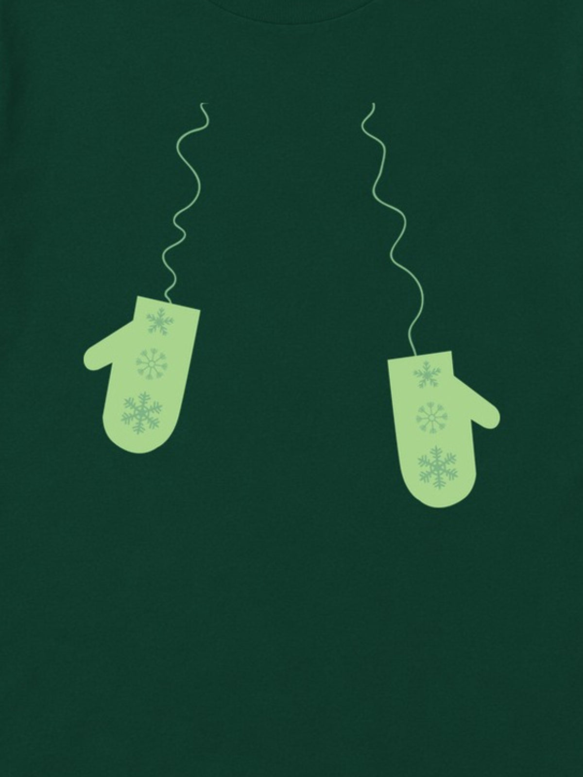 Tricou de Crăciun Mănuși de Iarnă - Bottle Green - detaliu grafică 3:4 [secondary-3x4-20261020]
