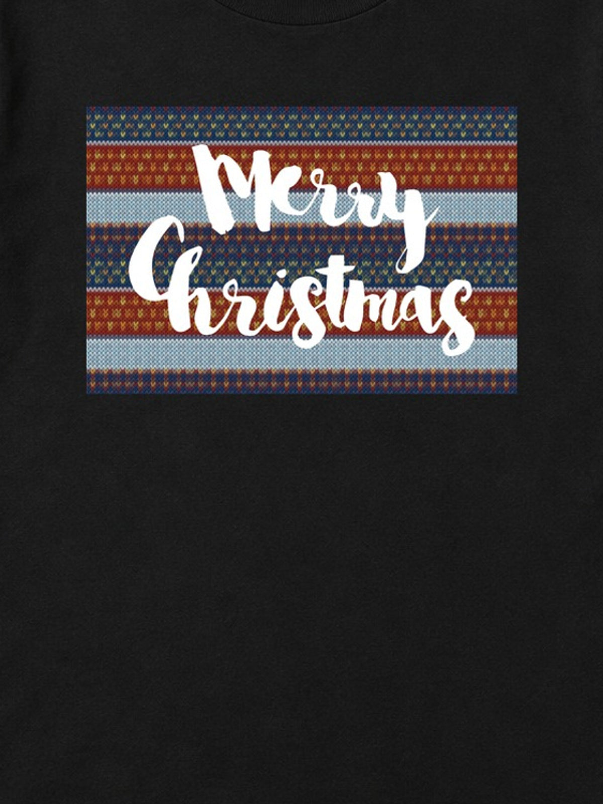 Tricou de Crăciun Merry Christmas Retro - Negru - detaliu grafică 3:4 [secondary-3x4-20261020]