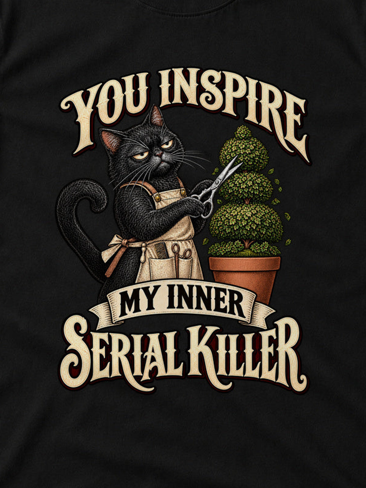 Tricou Inner Serial Killer - Negru - detaliu decupat din imaginea principală (3:4)