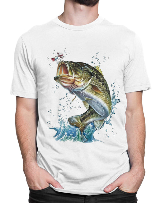 Tricou Pescar Big Fish - Alb - tricou cu mesaj