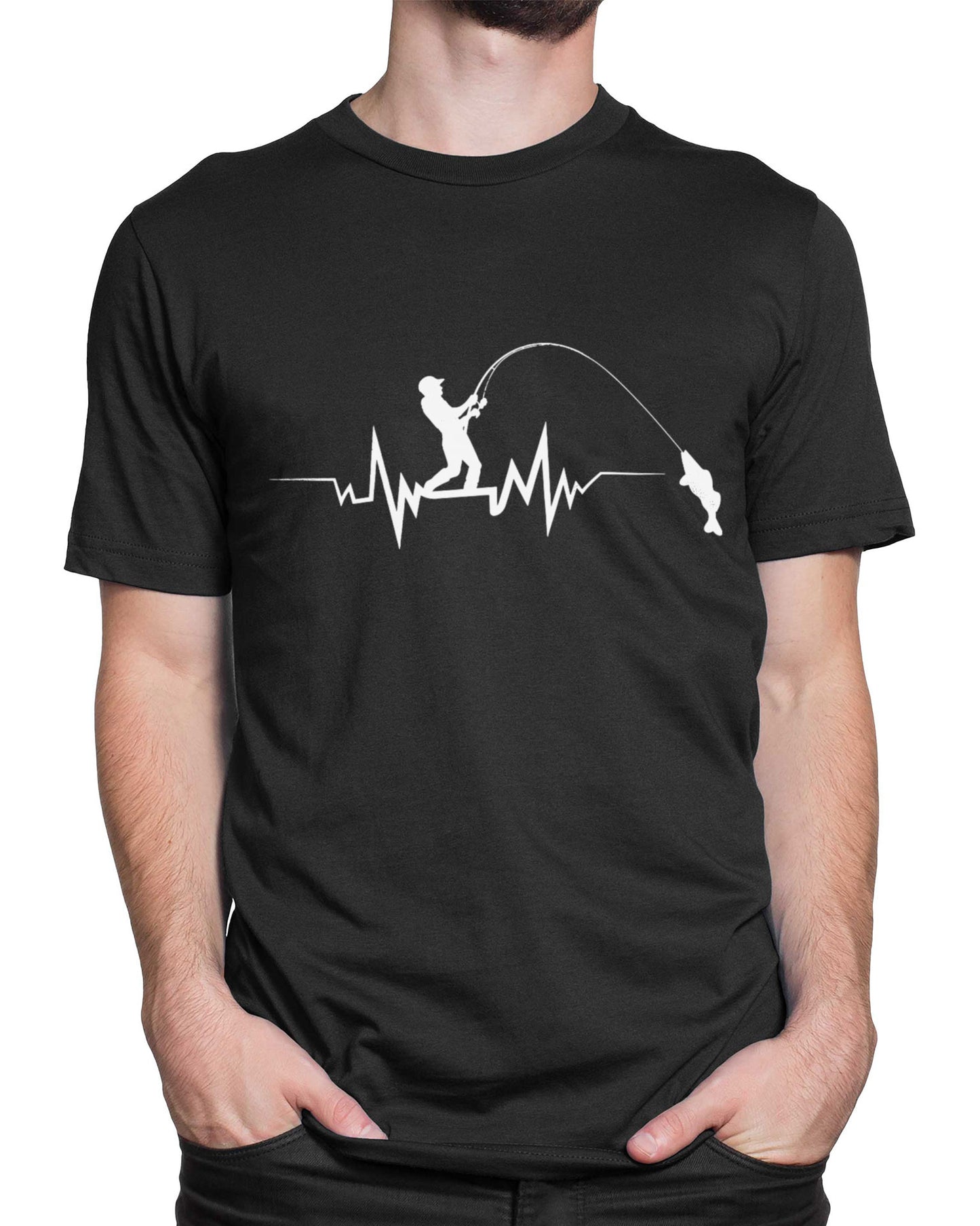 Tricou Pescar Fisherman Pulse - Negru - tricou cu mesaj