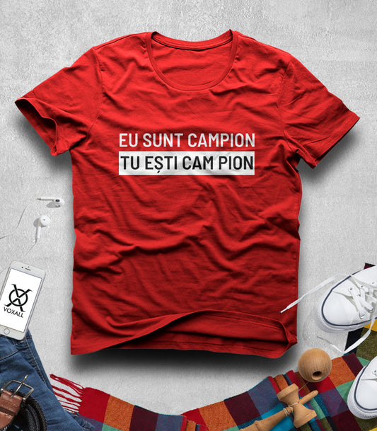 Tricou Bărbat Campion - Mesaj Haios Românesc